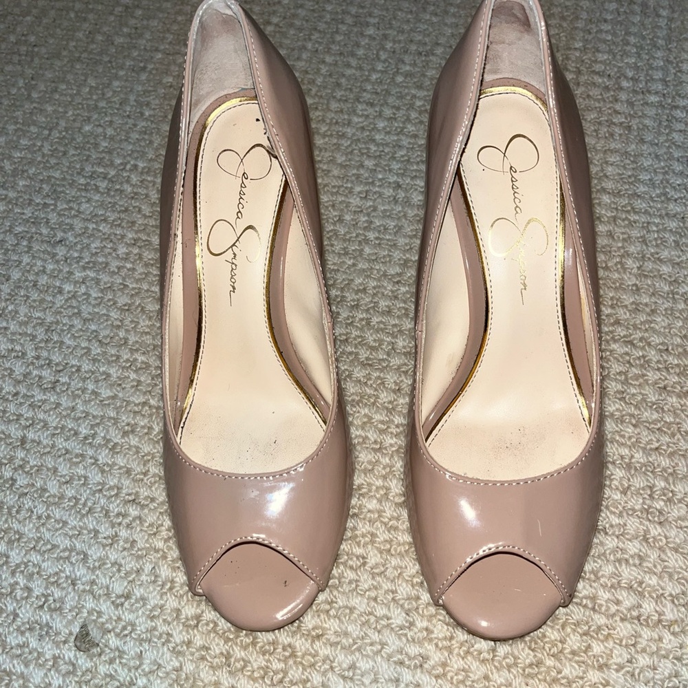 Nude Jessica Simpson Wedges